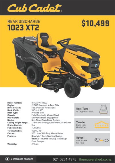 LX421023flyer Cub Cadet XT2 1023 Rear Discharge Lawn Tractor