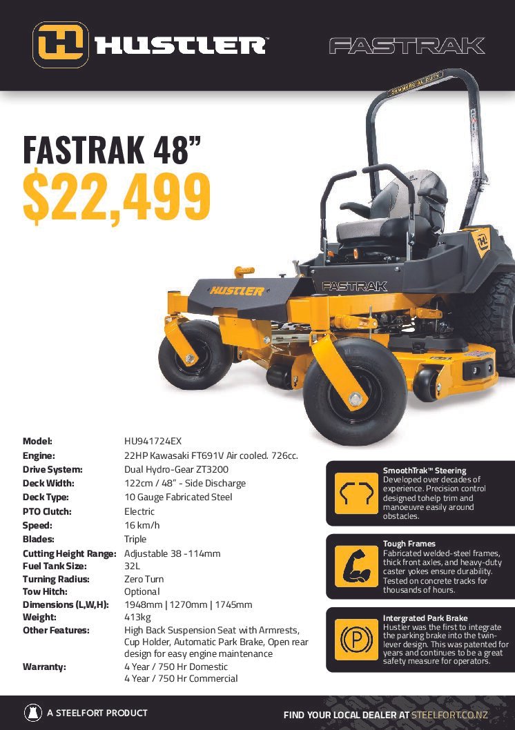 HUSTLER FASTRAK 48" SD