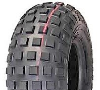 ASSEMBLY - 6"x4.50" Steel Rim, 2" Bore, 15/600-6 2PR HF240B Knobbly Tyre, Â¾" Flange Bearings