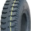 ASSEMBLY - 4"x2.50" 2-Pc Steel Rim, 25mm High Speed Bearings, 250-4 Solid V6606 Military Tyre - 4-bolt rim