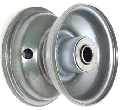 4"x2.50" Steel Rim, 2" Bore, 81mm Hub Length, 2"xÂ¾" Flange Bearings