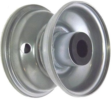 4"x2.50" Steel Rim, 2" Bore, 81mm Hub Length, 2"x1" Nylon Bushes