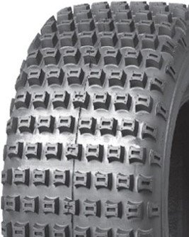 ASSEMBLY - 8"x5.50" Galv Rim, 20/7-8 4PR P322 Knobbly Tyre, 25mm High Speed Bearings