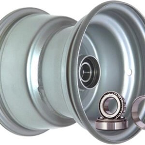 media__11147.1785787061.386.513 8"x7.00" Steel Rim, 52mm Bore, 85mm Hub Length, 52mm x 25mm High Speed Taper Bearings + Hubcap (Pre-assembled)