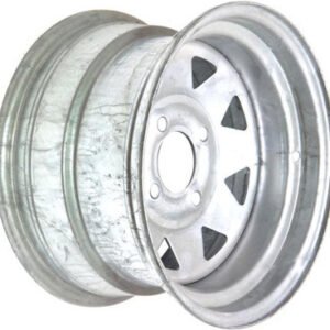 12"x7.00" Galvanised ATV Rim (Rear), 4/4Â½" (4/114.3mm) PCD, 65mm Bore, ET0.  This rim is suitable as a replacement for the 12.5" Rim and 225/50R12.5 tyre assembly by using the 225/55R12C 10PR Tyre code 30371.