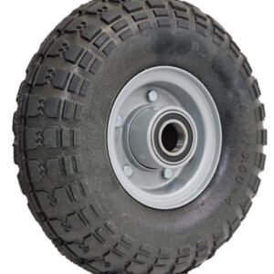 ASSEMBLY - 4"x2.50" 2-Pc Steel Rim, 410/350-4 Solid Rubber Tyre, 20mm HS Bearings