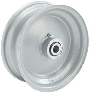 8"x65mm Steel Rim, 2" Bore, 77mm Hub Length, 2"x1" Flange Bearings