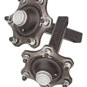 Hub Set, 3200kg, Steel, High Speed Taper Bearings, 6/205mm PCD, 50mm Square Axle