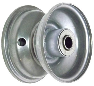 media__24538.1790042900.386.513 4"x2.50" Steel Rim, 2" Bore, 81mm Hub Length, 2"x1" Flange Bearings
