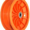 8"x65mm Red Plastic Rim, 35mm Bore, 70mm Hub Length, 35mm x Â½" Flange Bearings