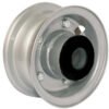4"x45mm 2-Pc Steel Rim, 2" Bore, 81mm Hub Length, 2" x Â¾" Nylon Bushes
