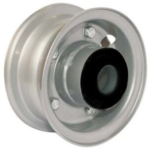 media__30452.1788127431.386.513 4"x45mm 2-Pc Steel Rim, 2" Bore, 81mm Hub Length, 2" x ¾" Nylon Bushes