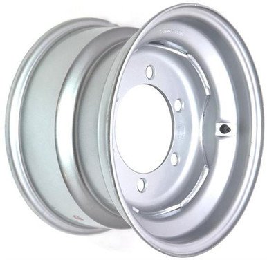 media__31436.1788122259.386.513 15.3"x9.00" Silver Painted Steel Rim, 6/205mm PCD, 161mm Bore, ET0 offset