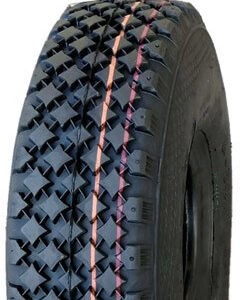 ASSEMBLY - 4"x2.00" 2-Pc Zinc Coated Rim, 300-4 4PR V6605 Diamond Tyre, 1" Bushes