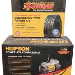 Emergency Kit Tubeless Insert Tool and Strings Repair Kit with 12v Compressor