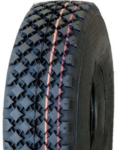 ASSEMBLY - 4"x2.50" Steel Rim, 25mm HS Bearings, 300-4 6PR V6605 Diamond Barrow Tyre