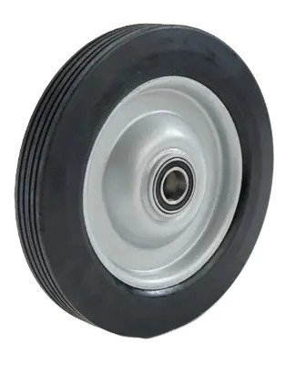 media__47597.1788122827.386.513 ASSEMBLY - 8"x2.50" Steel Rim, 300-8 SOLID Ribbed Tyre, 25mm HS Bearings