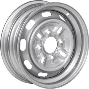 media__55840.1790043182.386.513 13"x4.50" Silver Rim, 4/4¼" (108mm) PCD, 64mm bore, ET+30, (Cortina/Escort fitment)