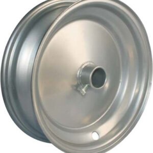 8"x65mm Steel Barrow Rim, 1" Plain Bore, 75mm Hub Length, Locking Stud