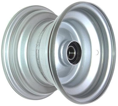 8"x5.50" Steel Rim, 52mm Bore, 85mm Hub Length, 52mm x 1" High Speed Bearings + Hubcap (Pre-assembled)