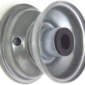 4"x2.50" Steel Rim, 35mm Bore, 75mm Hub Length, 35mm x Â½" Nylon Bushes