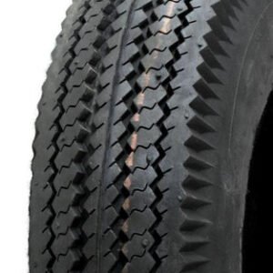 ASSEMBLY - 4"x55mm Red Plastic Rim, 410/350-4 4PR V6603 Road Tyre, Â½" Bushes