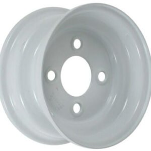 media__72156.1790043240.386.513 8"x7.00" White Steel Heavy Duty Rim, suitable for selected HYDRALADA® Mobile Elevating Work Platforms