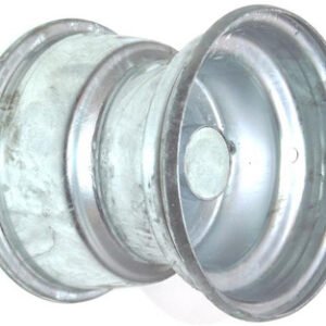 8"x5.50" Galvanised Rim, 2" Bore, 78mm Hub Length, 2" x 1" Flange Bearings
