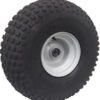 media__73340.1788125126.386.513 BUNDLE ASSY (2x) - 8"x7.00" Galv Rim, 22/11-8 4PR P323 Knobbly Tyre, 25mm HS Bearings + 2 x Stub Axles