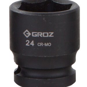 Groz 24mm 1/2" Drive Hex Impact Socket