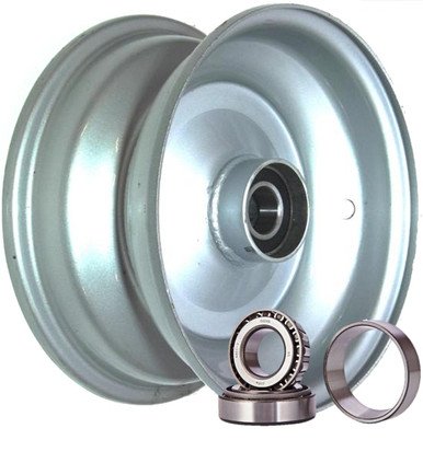 media__83933.1788123361.386.513 8"x3.75" Steel Rim, 52mm Bore, 85mm Hub Length, 52mm x 25mm Keyed & Plain Bushes + Hubcap (Pre-assembled)