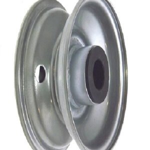 8"x65mm Steel Rim, 2" Bore, 77mm Hub Length, 2" x Â¾" Nylon Bushes