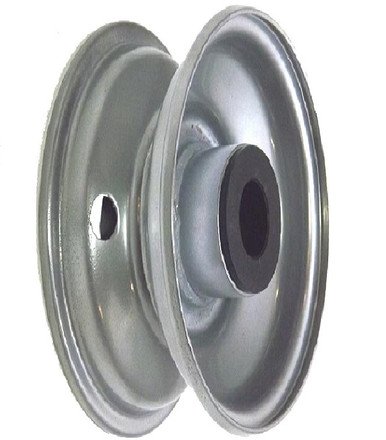 8"x65mm Steel Rim, 2" Bore, 77mm Hub Length, 2" x Â¾" Nylon Bushes