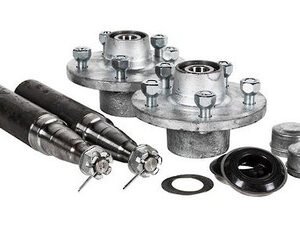 media__88429.1788121637.386.513 Hub Set, 1750kg, Cast Steel, Galvanised, 5/4½" (5/114.3mm) PCD, Taper Roller Bearings, Marine Seals
