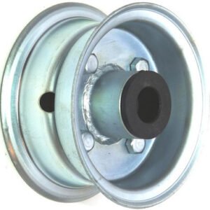 media__95952.1788127485.386.513 4"x2.00" 2-Pc Zinc Coated Rim, 35mm Bore, 62mm Hub Length, 35mm x 16mm Nylon Bushes