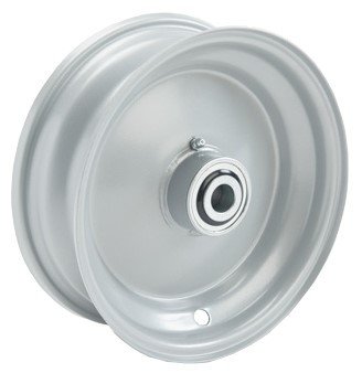 6"x65mm Steel Rim, 2" Bore, 83mm Hub Length, 2"xÂ¾" Flange Bearings
